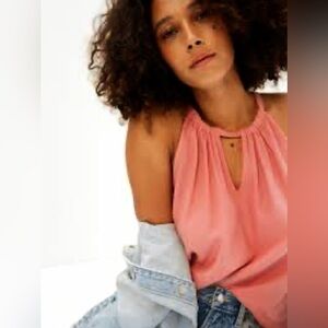 GAP Pink Tie-Back Halter Top